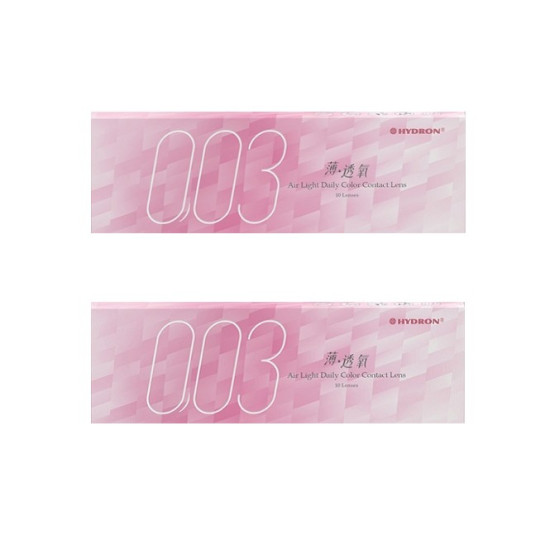 海昌〈003〉薄透氧彩色日拋隱形眼鏡【10片裝】2盒 海昌〈003〉薄透氧彩色日拋隱形眼鏡【10片裝】2盒